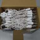 Enhon 2 Pack Twinkle Christmas Lights, Total 50.4FT 48 of 200 Bulbs Twinkle, Waterproof Connectable Random Shimmering Christmas Light, Connect up to 5 Set for Xmas Tree Decor (Warm White,White Wire)