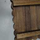 Yookeer Scalloped Wood Riser Tray Soap Rustic Bathroom Decoration Scalloped Stand Soap Tray Wooden Decorative Pedestal Farmhouse Stand Decor for Bathroom Kitchen Bottles Dishes Plant Candles Display