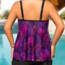 Plus Size Tankini Swimsuits - Women Two Piece Tankini Top with Shorts Flowy Swimsuit 2025 Bathing Suits, 18W