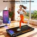4-in-1 Walking Pad Treadmill with Speaker, 6.2MPH Walking Pad with 10% Incline, Under Desk Treadmills for Home with App Compatible, 2.75HP Brushless Drive, 12 HIIT Programs, 350 LB Weight Capacity