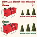7.5 ft Christmas Tree Storage Bag - Heavy-Duty Waterproof, Dust-Proof, and UV-Proof, with Dual Zipper, Adjustable Straps, and Universal Wheels