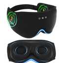 BambooCotton 3D Bluetooth Sleep Mask, LC-dolida 2025 New Sleep Headphones, Wireless Comfort, Sustainable Luxury for Better Sleep