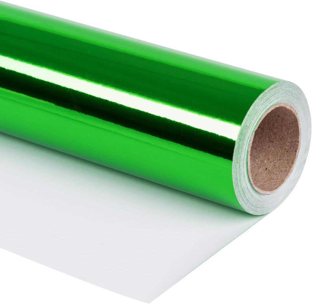 RUSPEPA Green Christmas Wrapping Paper - 81.5 Sq Ft - Solid Color Paper Perfect for Wedding,Birthday,Christmas,Baby Show - 30 inches x 32.8 feet, Light Green