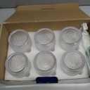 Vintage Glassware Drinking Glasses Set of 6,12 oz Hobnail Glass Cups,Embossed Clear Water Tumbler,for Beer,Cocktail,Whiskey,Juice and Various Mixed Drinks- 1 Cleaning Brush (12oz Clear)