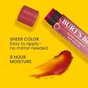 Burt's Bees Lip Tint Balm Valentines Day Gifts with Long Lasting 2 in 1 Duo Tinted Balm Formula, Color Infused with Hydrating Shea Butter for a Natural Buildable Finish, Fiery Red Dahlia