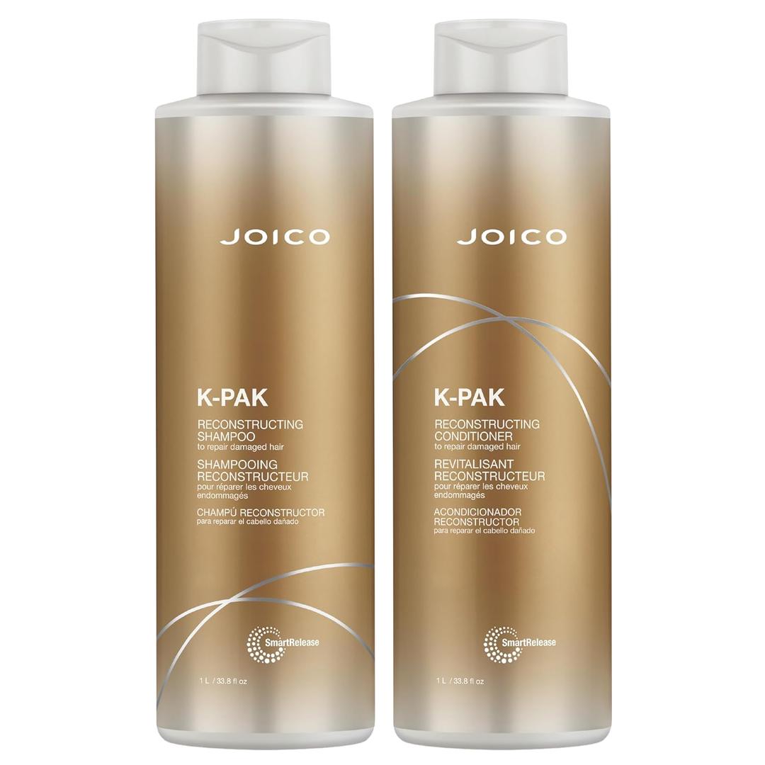Joico K-PAK Daily Reconstructing Shampoo & Conditioner | For Damaged Hair | Restore Shine | Smooth & Detangle | Eliminate Static | With Keratin & Guajava Fruit Extract