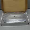 15" Oval Partial Finned Aluminum Air Cleaner Assembly Kit, Polished Air Cleaner for Carburetor with Filter Element