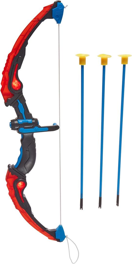 Sunny Days Entertainment Photon Space Bow and Arrow  Galactic Pretend Play Toy for Kids | Includes Lights and 3 Suction Cup Arrows  Maxx Action