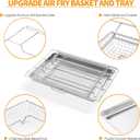 Air Fryer Tray Replacement for Frigidaire 30’’ Oven Parts 25 x 16.25 Inch FRIGPEREAFT Air Fryer Rack Stainless Steel Oven Rack Frigidaire Readycook Range Oven Microwave Rack Air Fryer Basket and Tray