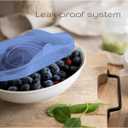 Ceybo Reusable Silicone Stretch Lids for Food Storage Containers Bowls, Pots and Cups, Leak-Proof - Blue (6 Pcs)