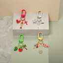 Keychain Making Kit Keychain Charms Bulk Y2k Lip Gloss Kindle Charms Phone Bag Charm Kit Cute Beaded Key Chain 300Pcs Beads 100Pcs Charm for DIY Key Chain Kits Accessories Jewelry Making Supplies