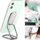 Phone Ring Holder Finger Kickstand 360°Rotation Cellphone Back Grip Foldable Cell Phone Stand for Desk Compatible with iPhone iPad Smartphones Tablets (with Universal Magnetic Car Mount)