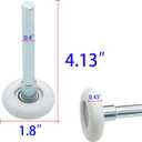 Garage Door Roller, White 1.8" Quiet Nylon Garage Door Wheels 4" Stem for Garage Track Replacement with Premium Sealed 11 Ball Bearing, 10 Packs