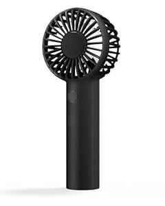 Edvision Mini Handheld Fan, Powerful Portable Fan 3 Speeds, USB Rechargeable Small Hand Fan, Personal Fan Battery Operated, Cute Design Makeup Eyelash Fan for Stylish Girls Women Kids Outdoor, Black