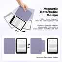 Magnetic Detachable Case for All-New 7" Kindle Paperwhite 12th Gen 2024 and Kindle Colorsoft Signature Edition, Light PU Leather Cover Case with Auto Wake/Sleep, Lavender Purple