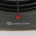 Comfort Zone Electric Fan-Forced Portable Space Heater with Adjustable Thermostat, Overheat Sensor, Tip-Over Switch, & Heat Resistant Housing, Ideal for Home, Bedroom, & Office, 1,500W, CZ40EBK (Black)