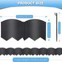 Vashly 6 inch Tall 40Ft Landscape Edging Black Garden Edging with 40Pcs Garden Stakes 7.8 Inch, 40Pcs Edging for Landscaping Plastic Garden Edging Border Flower Bed Edging Borders Lawn Edging