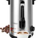 Commercial Coffee Urn, 100 Cup Coffee Maker and Hot Water Urn, 1500W Fast-Brewing Percolator for Business, Parties, Catering, and Large Gatherings (100 Cups)