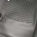 OEDRO Floor Mats Fit for 2010-2014 Ford F-150 SuperCrew/Crew Cab with 1st Row Bucket Seat, TPE All-Weather F-150 Truck Liners, 1st & 2nd Row, Black