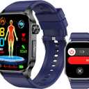 Smart Watch for Men Women, 2.04" AMOLED Color Screen, 24/7 Heart Rate, Blood Oxygen, Blood Pressure, Sleep and Stress Health Monitor, Blood and Body Composition Insights, 150 Sports Modes (Blue)