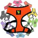 Classic Dog Harness Innovative Mesh No Pull No Choke Design Soft Double Padded Breathable Vest for Eco-Friendly Easy Control Walking Quick Release for Puppies Toy Breeds & Small Dogs (Small, Orange)