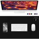 Niniubye Heated Desk Pad, 23.6" x 14.2" Leather Non-Slip Warm Desk Pad, Large Mouse Mat with 3 Levels Heating & 3 Hours Auto Shut-Off, Hand and Foot Warmer for Office, Home, Black