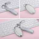 for Hyundai 5 Buttons Key fob Cover, Soft TPU Keys Protector Bling Key Fob Keychain for 2024 2023 Hyundai Ioniq 6 Grandeur GN7, KONA, Elanrtra, Santa Fe, Sonata, Tucson 2025, Silver Clear