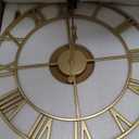 1st owned Large Wall Clock Silent Non-Ticking Roman Numerals Vintage Battery Operated (24 inch,18inch,16inch) Farmhouse Wall Clock for Living Room, Bedroom, Kitchen, Cafe Decor-Gold 47CM