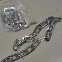 2 Pack Gate Chains for Outdoor Fence 2ft x 1/4" Metal Chain Fence Lock Rustproof Metal Gate Latch Chains Carbon Steel Chain for Garden, Yard, Barn(Silver, No Lock)