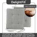Klear Vu Porch Rocking Chair Cushion Set for Indoor and Outdoor Use, Assembled in The USA, Easy to Clean Stylish Seat and Back Pads with Fabric Ties, 20" x 17" x 2", Gingham Black