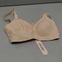 OEAK Womens Wireless Jelly Bras V Mesh Comfortable Bralette Supportive Tshirt Bra No Underwire Seamless Push Up Everyday Bras (Small, Skin)