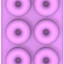 2 x Silicone Donut Mold, Non-Stick Food Grade Baking Pan for Doughnut Making, Purple