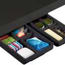 Bostitch Konnect Under Desk Drawer, Self-Adhesive Slide Out Storage Organizer with 4 Customizable Dividers, 2-Pack
