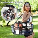 Large Heavy Duty Clear Duffel Bag, Extra Large Clear Tote Bag for Stadium Events, Durable Crossbody for Travel, Work, Sports Events, Airport Security Screening, Laptop Carrying Bag, Medium