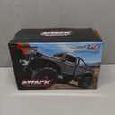 1:18 Scale All Terrain Remote Control Car, 2.4 GHz 4WD RC Rock Crawler with LED Lights, 12KPH Off-Road Pickup Truck Vehicle Toys RTR Gift for Kids Adults (Gray)