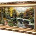 DECORARTS Peder Mork Monsted River Landscape Wall Art, Gold Frame,36x22
Monsted River Landscape 1903 Framed Wall Art,Forest Nature Decor for Living Room Bedroom, Giclee Print, Ready to Hang