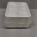 JOLLY CHEF Compostable  Compartment Paper Plates 10*8.25*1  [ ] Small Heavy Duty Divided Disposable White Eco-Friendly Biodegradable Food Tray for School Lunch Dinner Christmas