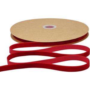 2 x Red Velvet Ribbon 3/8 Inch 25 Yards Ribbon for Gift Wrapping Christmas Wreath Bow DIY Sewing Projects