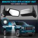 Side View Mirror Compatible with Chevy Silverado/GMC Sierra 1500 2014-2018, 10 Pins Passenger Side Mirrors for 2015-2019 Silverado/Sierra 2500HD 3500HD with Puddle & Signal Light, Heated Power Glass, Right Passenger Side