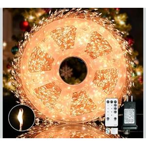 LED Firecracker String Lights 8modes Warm White 20×6