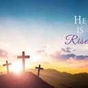 Easter Resurrection of Jesus Backdrop 10x8ft Fabric He is Risen Backdrop Easter Resurrection Scene Background Church Display Photos
