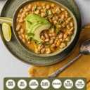 PLANTSTRONG Chili & Stew USDA Organic, Non-GMO, Plant-Based, Vegan, Gluten-Free, Oil-Free, Lightly Salted, Ready to Heat & Serve (16.9 oz, Creamy White Bean Chili) (EXP 10/10/27)