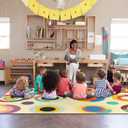 6x9 Classroom Rug for Kids, Large Circle Time Rug for Preschool & Kindergarten, Washable Non-Slip Educational Learning Carpet, Reading Corner Rugs, Teacher Supplies for Classroom