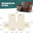 Ruaozz Waterproof Recliner Sofa Covers, 1-Piece Couch Covers for Reclining Couches Reclining Couch Cover Washable Furniture Protector with Elastic Straps Pocket for Kids Pets (Brown, XL 2 Seater)