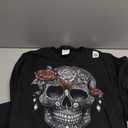 Floral Mexican Skull Day of the Dead Dia De Muertos Women Long Sleeve T-Shirt, S