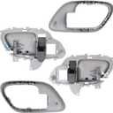 APPERFiT Interior Door Handle w/Bezel Kit (Gray) Compatible with 1995-2002 Chevy Chevrolet GMC Truck C1500 C2500 C3500 K1500 K2500 K3500 Suburban Tahoe Yukon Replaces 15708043 15708044