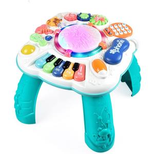 Baby Toy- Engaging Baby Activity Center for 6 12 18 Months Old- Safe, Sturdy, and Fun (11.8 x 11.8 x 12.2 inches) (White)