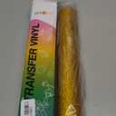 HTVRONT Gold Glitter HTV Vinyl Roll-12 x 15FT Gold Glitter Heat Transfer Vinyl for Shirts, Glitter Iron on Vinyl for All Cutter MachineEasy to Cut for Heat Vinyl Design