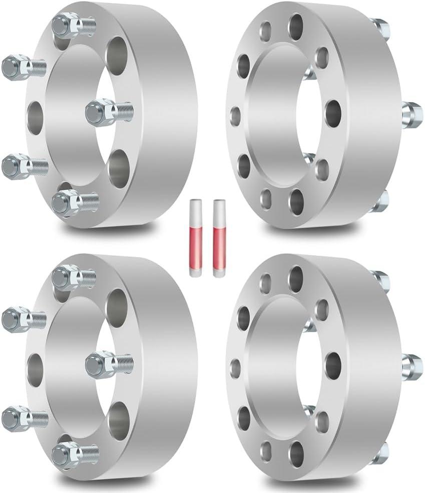 ECCPP 4PCS 2 inch 5x5.5 to 5x5.5 Wheel Spacers 5x139.7mm 108mm fits for Ram 1500 Van for F100 for ford F150 for ford E150 Econoline for ford Bronco Vitara with 1/2" Studs