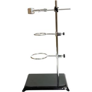 Laboratory Stand Support, Chemistry Test Tube Holder,Lab Table Clamp Stand W/ Burette Clamp And Flask Ring Clamps (16IN)